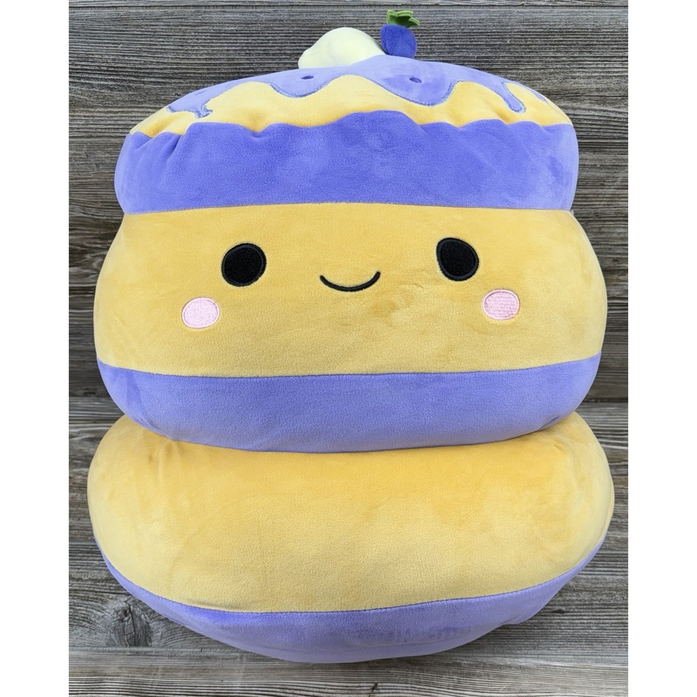 NEW Squishmallows PADEN The BLUEBERRY PANCAKES Plush Pancake Stack  17" X 15"